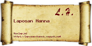Laposan Hanna névjegykártya